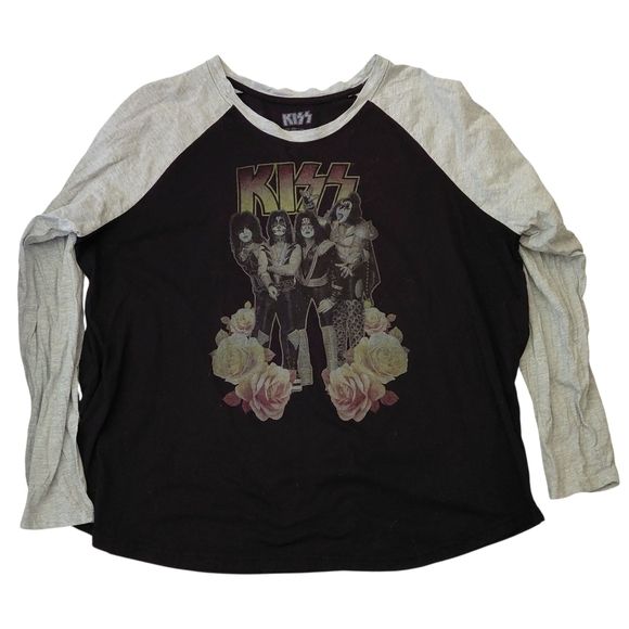 KISS Black and Gray Long Sleeve Shirt - Picture 1 of 5